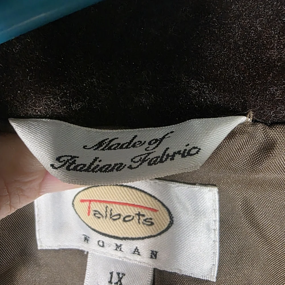 Vintage Talbots Tweed Vest – Leaf Appliqué – Women’s‎ Size 1X